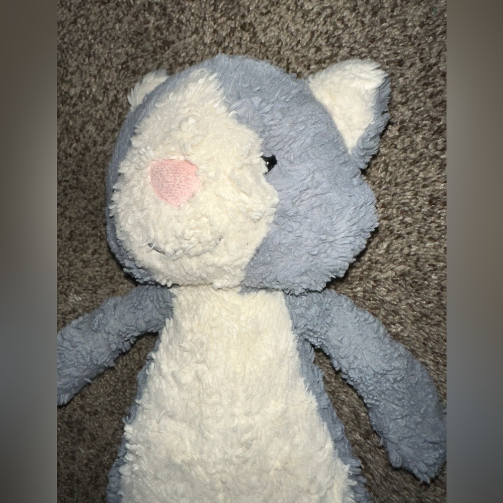 Jellycat Rare Tuffet Cat Gray and Cream Plush 12” - Picture 2 of 7